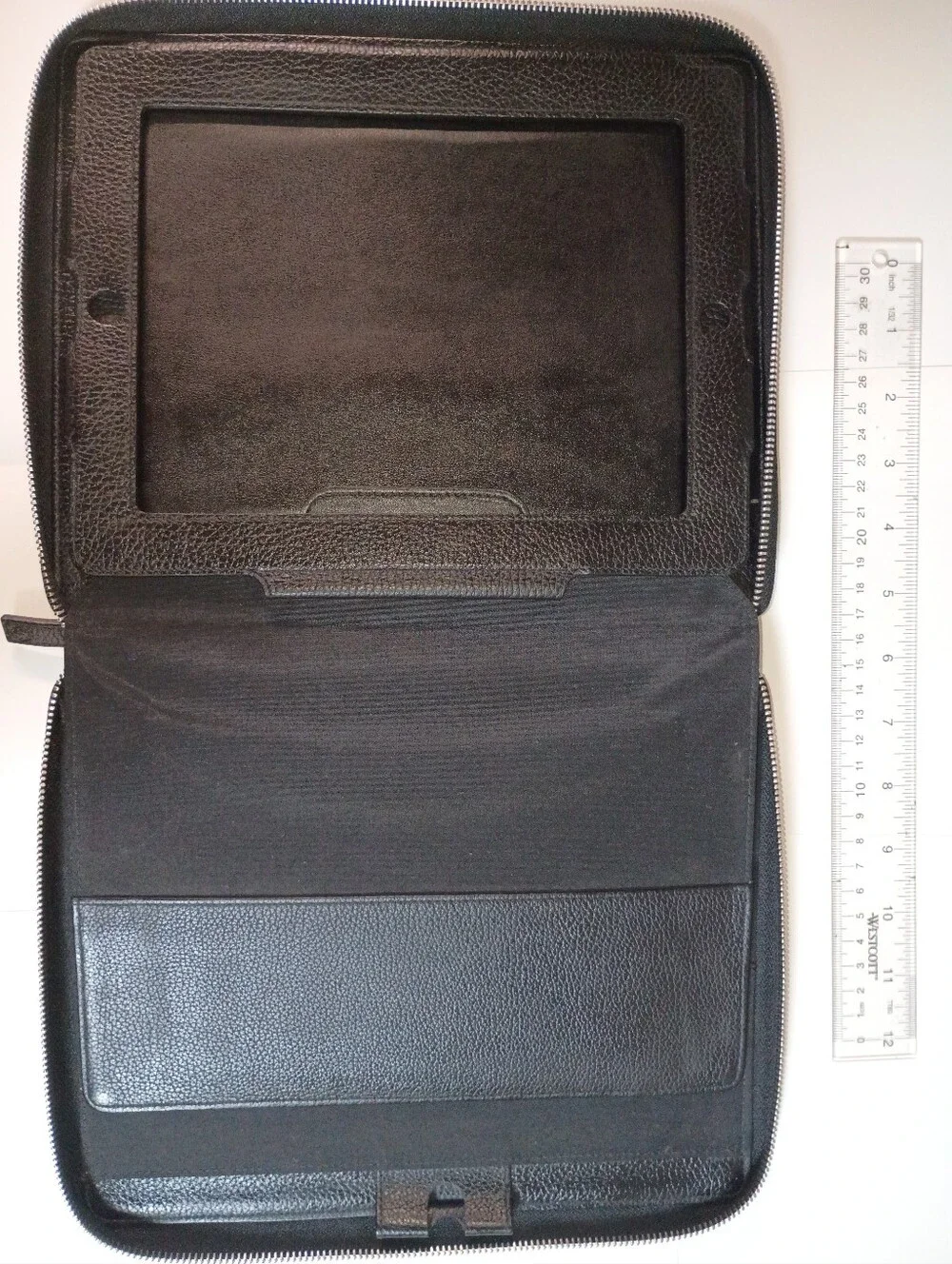 Montblanc Black Leather Zipped Portfolio for Ipad